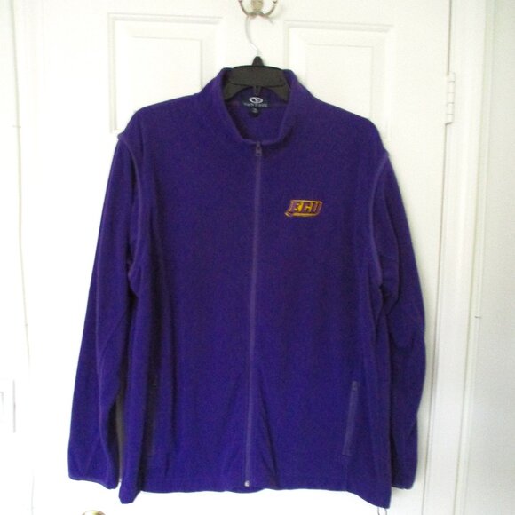 Vantage Mens L/S East Carolina U. (ECU) Purple Fleece Full Zip Sweater/Vest - XL - Picture 3 of 3